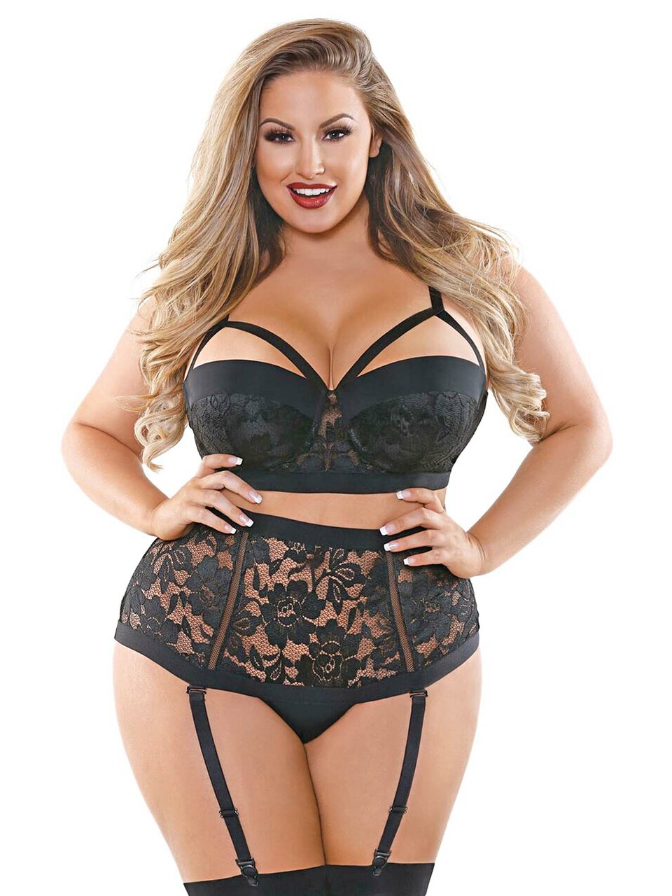 High Waisted Cage Bra Set